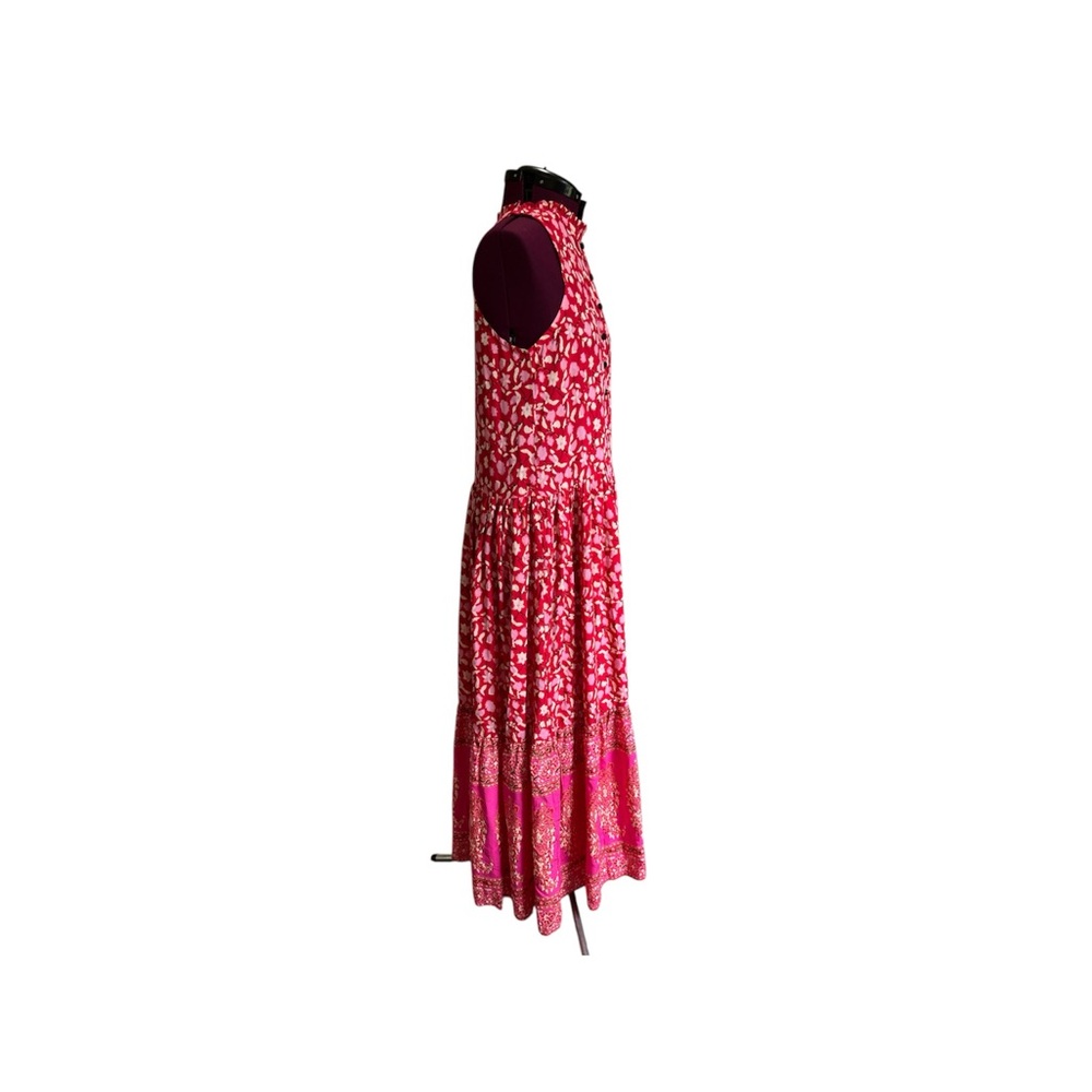 R.Vivimos size medium Pink Sleeveless Halter Maxi Sundress for Casual Occasions - Picture 5 of 8
